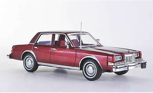 Dodge Diplomat Berline 1/43 American Heritage Models rood/rood 1985 modelauto