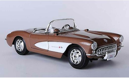 Chevrolet Corvette Convertible 1/18 Maisto C1 (C1) bruin/wit modelauto