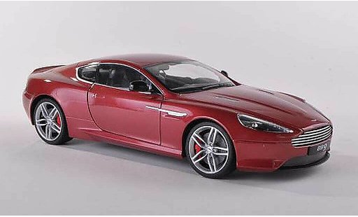 Aston Martin DB9 coupe 1/43 Welly rood LHD modelauto