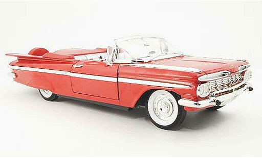 Chevrolet Impala Convertible 1/18 Yat Ming 1959 Cabriolet rood modelauto