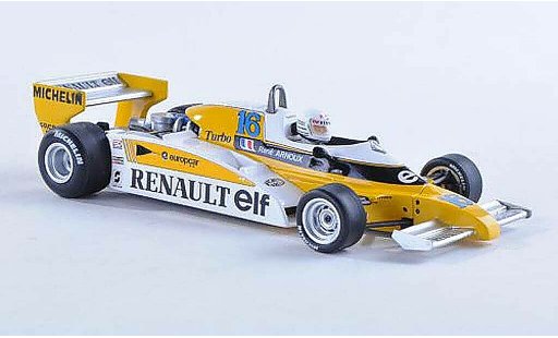 Renault F1 1981 1/43 Spark RE20 B No.16 GP Zilverine R.Arnoux modelauto