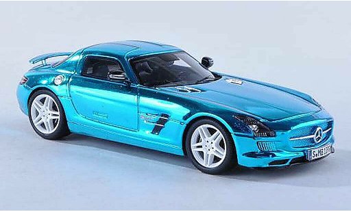 Mercedes SLS Coupe 1/43 Spark AMG E-conduire -blauw 2012 modelauto
