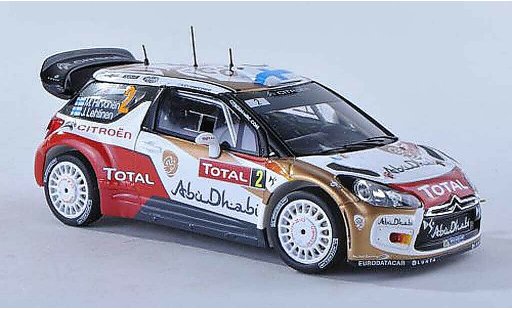 DS Automobiles DS3 WRC 2013 1/43 Spark No.2 Abu Dhabi Rally Monte Carlo M.Hirvonen/J.Lehtinen modelauto