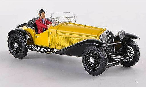Alfa Romeo 1750 berlina 1/43 Brumm geel Lupin driving modelauto