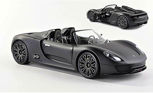 Porsche 918 2010 1/43 Minichamps Spyder mat-zwart modelauto