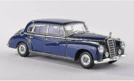 Mercedes 300 Base 1/43 Minichamps (W186 III) zwart-blauw 1955 modelauto