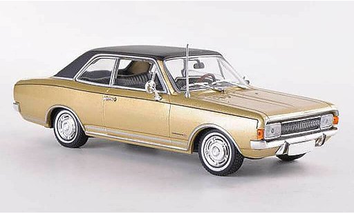 Opel Commodore A 1/43 Minichamps gold/zwart 1966 modelauto