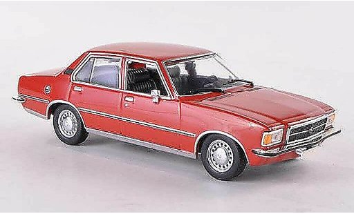 Opel Rekord D 1/43 Minichamps rood 1975 modelauto