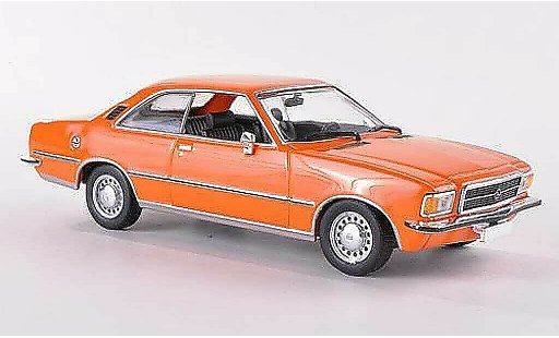 Opel Rekord D 1/43 Minichamps Coupe oranje 1975 modelauto