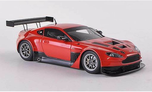 Aston Martin V12 GT3 Vantage course 1/43 Minichamps GT3 Vantage rood Plain Body Version 2012 modelauto