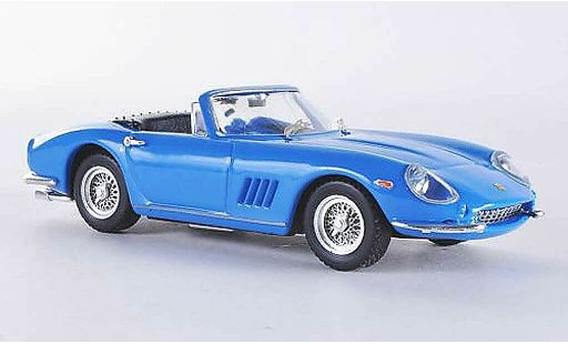 Ferrari 275 GTB/4 1/43 Best Spider blauw Steve Mc Queen modelauto