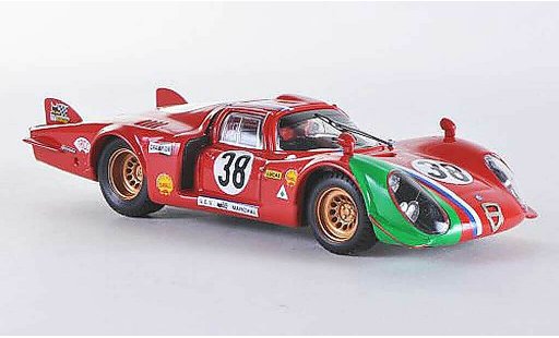 Alfa Romeo 33.2 prototipo 1/43 Best 1969 LM Le Mans No.38 Gosselin/Burgoigni modelauto
