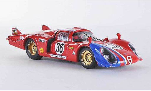 Alfa Romeo 33.2 prototipo 1/43 Best 1969 Le Mans No.36 Pilette/Slotemaker modelauto