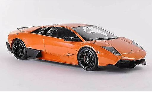 Lamborghini Murcielago LP670 1/18 MR Collection SV Fixed Wing oranje modelauto