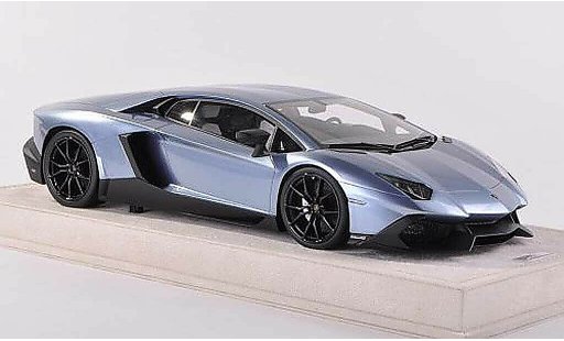 Lamborghini Aventador LP700-4 1/43 MR Collection 50th Anniversaire blauw modelauto