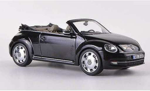 Volkswagen Beetle Cabriolet 1/43 Schuco zwart 2012 modelauto