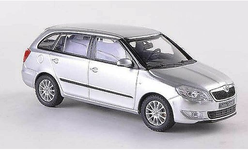 Skoda Fabia II 1/43 Abrex Combi grijs Facelift 2010 modelauto