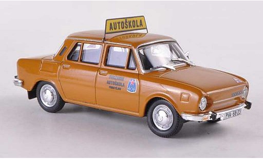 Skoda 110 Autoskola 1/43 Abrex L Svazarm Prostejov bruin modelauto