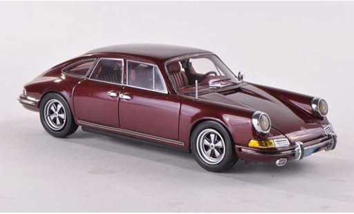 Porsche 911 T 1/43 Matrix Troutman & Barnes 4-Door Sedan rood 1972 modelauto
