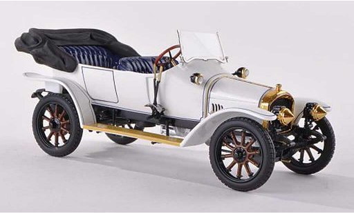 Audi Typ A phaeton 1/43 Minichamps wit/blauw 1910 modelauto