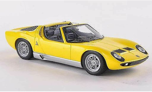 Lamborghini Miura Roadster 1/43 Look Smart geel Brussel 1968 modelauto