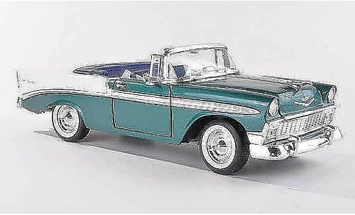 Chevrolet Bel Air Coupe 1/18 Yat Ming 1956 groen/wit modelauto