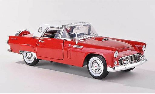 Ford Thunderbird Two-Seater 1/18 Motormax Hardtop rood/wit modelauto