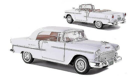 Chevrolet Bel Air Convertible 1/18 Motormax 1955 Cabriolet wit modelauto