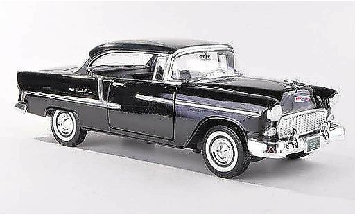 Chevrolet Bel Air Coupe 1/18 Motormax 1955 Hardtop zwart modelauto