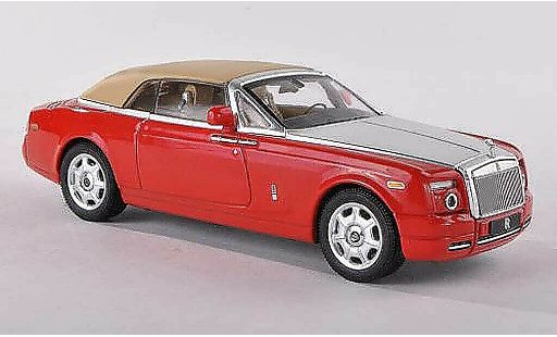 Rolls Royce Phantom 2007 1/43 IXO Drophead Coupe rood/grijs/beige ferme modelauto
