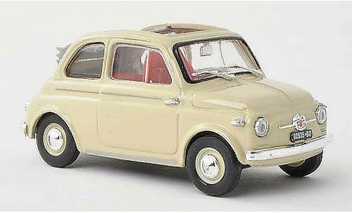 Fiat 500 Nuova 1/43 Brumm beige openes toit rabattable 1957 modelauto