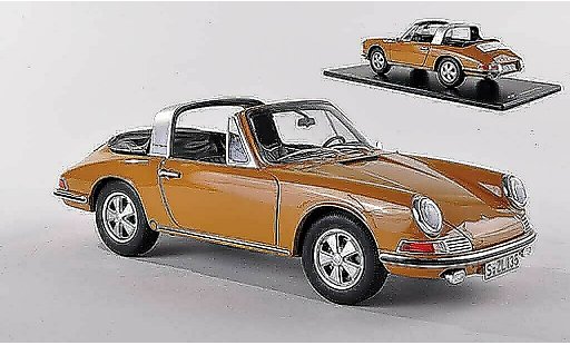 Porsche 911 1967 1/43 GT Spirit S Targa zwart-geel modelauto