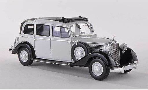 Mercedes CLA Landaulet 1/43 Esval Models 260 Pullmann -grijs/zwart ougroen 1936 modelauto