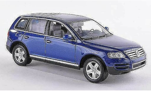 Volkswagen Touareg Base 1/43 Minichamps blauw 2002 modelauto