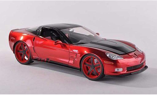 Chevrolet Corvette Coupe 1/18 Jada Toys C6 rood/carbon 2009 modelauto