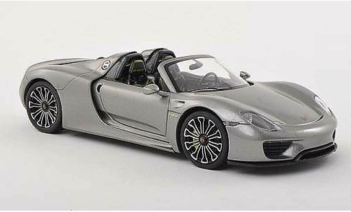 Porsche 918 2013 1/43 Minichamps Spyder grijs exposition internationale d' automobile modelauto