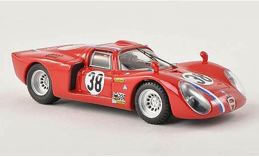 Alfa Romeo 33.2 coupe 1/43 Best 1968 C No.38 vehicule de test 24h Le Mans Gosselin/Trosch modelauto