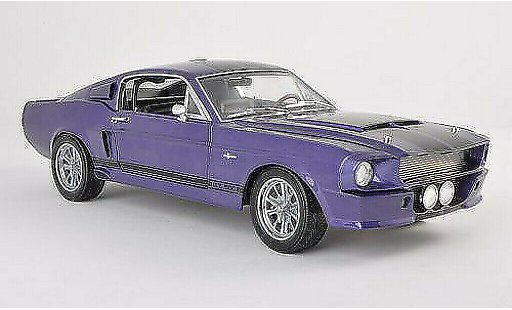 Shelby GT 500 Base 1/18 Shelby Collectibles zwart-lila/zwart modelauto