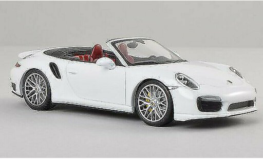 Porsche 911 Turbo S 1/43 Minichamps cabriolet wit 2013 modelauto
