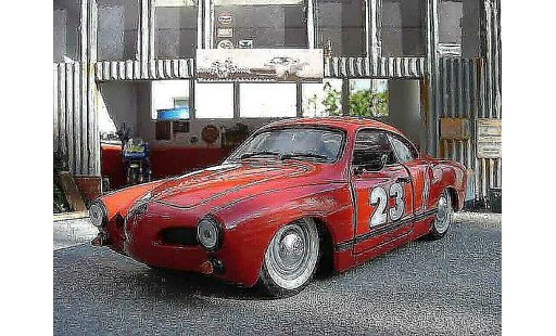 Volkswagen Karmann Ghia Base 1/18 Solido ghia rood modelauto