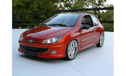 Peugeot 206 RC 1/18 Norev oranje tuning modelauto