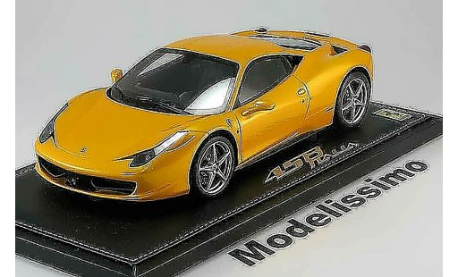 Ferrari 458 Italia 1/18 BBR Models 2009 geel metallis modelauto
