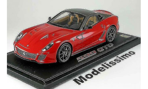 Ferrari 599 GTO 1/18 BBR Models 2008 rood anthracite modelauto