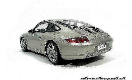 Porsche 911 S 1/18 Autoart Carrera grijs polaire modelauto