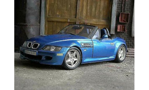 Bmw Z3 M Roadster 1/18 Burago blauw 1996 modelauto