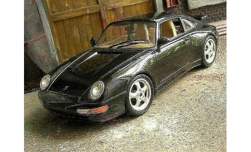 Porsche 911 Carrera 1/18 Burago 2 zwart modelauto
