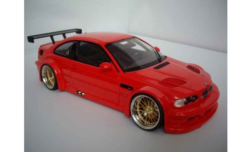 Bmw M3 coupe 1/18 Minichamps GTR E46 rood jantes bbs 19 pouces modelauto
