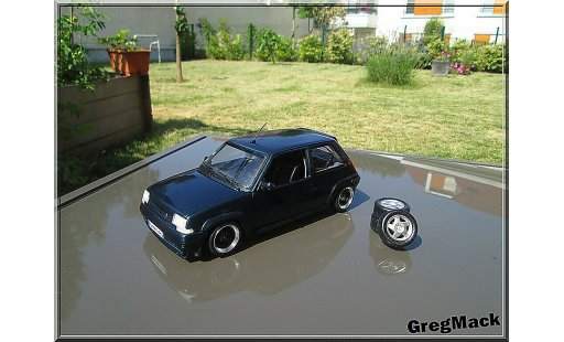 Renault 5 Turbo 1/18 Norev GT groen Abyss jantes BBS modelauto