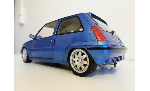 Renault 5 Turbo 1/18 Norev GT jantes speedline 1 pouces blauw modelauto