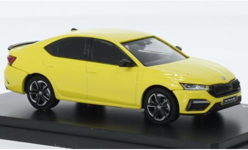 Modelauto Skoda Octavia RS IV geel 2020 1/43 Abrex
